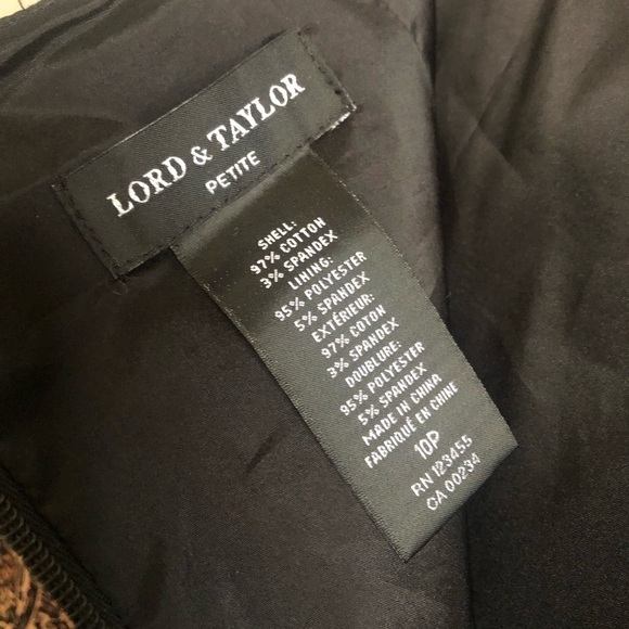 𝅺LORD & Taylor Printed pencil skirt abstract‎ design size 10 petite #s1114 - Picture 6 of 10